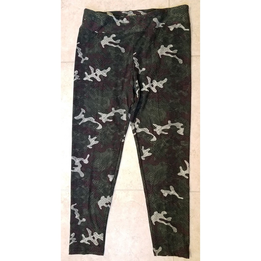 No Boundaries Women Soft Full Length Legging High Rise Camo Jrs XXL (19) NEW - Picture 2 of 4